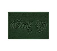 Nicoman COME-IN Embossed Shape Door Mat Dirt-Trapper Jet-Washable Doormat-(Use Indoor or Sheltered Outdoor)- (60x40cm/23.6x15.7inches, Small) Green