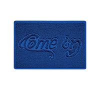 Nicoman COME-IN Embossed Shape Door Mat Dirt-Trapper Jet-Washable Doormat-(Use Indoor or Sheltered Outdoor)- (60x40cm/23.6x15.7inches, Small) Blue