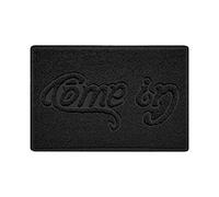 Nicoman COME-IN Embossed Shape Door Mat Dirt-Trapper Jet-Washable Doormat-(Use Indoor or Sheltered Outdoor)- (60x40cm/23.6x15.7inches, Small) Black