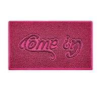 Nicoman COME-IN Embossed Shape Door Mat Dirt-Trapper Washable Barrier Doormat-(Use Indoor or Sheltered Outdoor)-(75x44cm/29.5x17.3inches,Medium) Pink