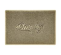 Nicoman COME-IN Embossed Shape Door Mat Dirt-Trapper Washable Barrier Doormat-(Use Indoor or Sheltered Outdoor)-(90x60cm/3x2ft,Large) Beige