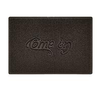 Nicoman COME-IN Embossed Shape Door Mat Dirt-Trapper Washable Barrier Doormat-(Use Indoor or Sheltered Outdoor)-(90x60cm/3x2ft,Large) Brown