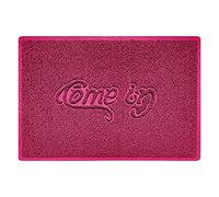 Nicoman COME-IN Embossed Shape Door Mat Dirt-Trapper Washable Barrier Doormat-(Use Indoor or Sheltered Outdoor)-(90x60cm/3x2ft,Large) Pink