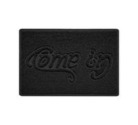 Nicoman "Come In" Grey Spaghetti Door Mat - Black - 60cm x 40cm - Yes (Suitable for Indoors)
