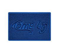 Nicoman "Come In" Grey Spaghetti Door Mat - Blue - 60cm x 40cm - Yes (Suitable for Indoors)