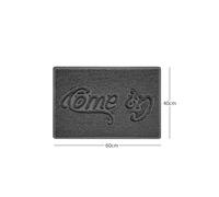 Nicoman "Come In" Grey Spaghetti Door Mat - Dark Grey - 60cm x 40cm - Yes (Suitable for Indoors)
