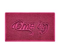 Nicoman "Come In" Grey Spaghetti Door Mat - Pink - 75cm x 44cm - Yes (Suitable for Indoors)