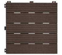 Nicoman Garden Decking Tiles Cosmopolitan Patio, Terrace, Hot Tub Deck Tiles | Interlocking Decking Tiles | Recycled | Cosmo Composite | Outdoor Drainage Deck Flooring (Brown, 30 x 30cm, 1x)