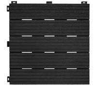 Nicoman Cosmo Garden Patio Cosmopolitan Decking Tiles - Dark Grey - Pack of 10