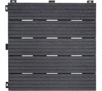 Nicoman Cosmo Garden Patio Cosmopolitan Decking Tiles - Dark Grey - Pack of 40