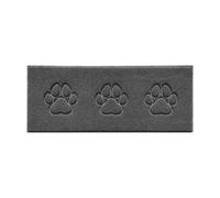 Nicoman Paw Embossed Shape Door Mat Dirt Trapper PVC Spaghetti Mat Washable Quick Drying Barrier Doormat-Dark Grey (Watertight Rubber-Back)-Runner (150x60cm)