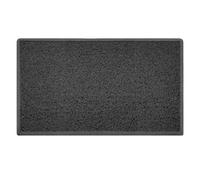 Nicoman Dark Grey Embossed Spaghetti Coil Door Mat Dirt-Trapper Washable Barrier Doormat 75Cm X 44Cm