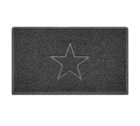 Nicoman Embossed PVC Spaghetti Embossed Star Door Mat in Dark Grey | Size: 45 cm x 75 cm Nicoman Dark Grey 45 cm x 75 cm