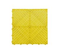 Nicoman Durable Garage Saunas Marquee Hot Tub Outdoor Camping Floor Tile | Drainage Channels, Heavy Duty |Yellow (4 TILES)