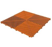 Nicoman Durable Garage Saunas Marquee Hot Tub Outdoor Camping Floor Tile | Drainage Channels, Heavy Duty |Orange (9 TILES)