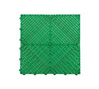 Nicoman Durable Garage Saunas Marquee Hot Tub Outdoor Camping Floor Tile | Drainage Channels, Heavy Duty |Green (1 TILE)