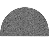 Nicoman Easy-Clean & Dirt-Trapper Barrier Half Circle Moon Doormat｜Non-Shedding & Jet-Washable Outdoor Spaghetti Doormats (Grey, 70x44cm)