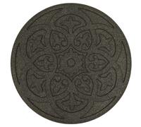 Nicoman Round Brown Scroll Stepping Stone - Pack Of 2