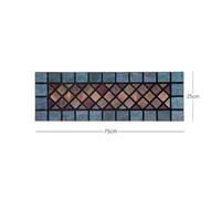 Nicoman Eco-Friendly Elegant Tile Mat Barrier Doormat Blue Border | Size: 25 cm x 75 cm Nicoman Multicolor 25 cm x 75 cm