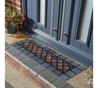 Nicoman Elegant Tile Narrow Door Mat Step Mat 75X25Cm - Blue Border