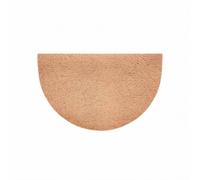 Nicoman Embossed Halfmoon Half Circle Door Mat Dirt-Trapper Jet-Washable Doormat 70x44cm (Beige, PLAIN) - Use Indoor or Sheltered Outdoor