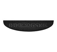 Nicoman Embossed Halfmoon Half Circle Door Mat Dirt-Trapper Jet-Washable Doormat 70x44cm (Black, HOME SMILEY FACE Shape) - Use Indoor or Sheltered Outdoor