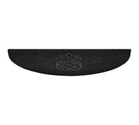 Nicoman Embossed Halfmoon Half Circle Door Mat Dirt-Trapper Jet-Washable Doormat 70x44cm (Black, PINEAPPLE Shape) - Use on Carpet ONLY