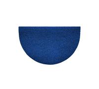 Nicoman Embossed Halfmoon Half Circle Door Mat Dirt-Trapper Jet-Washable Doormat 70x44cm (Blue, PLAIN) - Use on Carpet ONLY