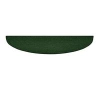 Nicoman Embossed Halfmoon Half Circle Door Mat Dirt-Trapper Jet-Washable Doormat 70x44cm (Green, PLAIN) - Use on Carpet ONLY