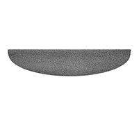 Nicoman Embossed Halfmoon Half Circle Door Mat Dirt-Trapper Jet-Washable Doormat 70x44cm (Grey, PLAIN) - Use Outdoor ONLY