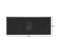 Nicoman Embossed Pineapple Grey Spaghetti Door Mat - Black - 150cm x 60cm - Yes (Suitable for Indoors)