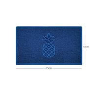 Nicoman Embossed Pineapple Grey Spaghetti Door Mat - Blue - 75cm x 44cm - Yes (Suitable for Indoors)