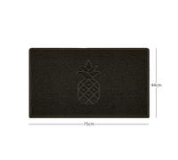 Nicoman Embossed Pineapple Grey Spaghetti Door Mat - Brown - 75cm x 44cm - Yes (Suitable for Indoors)