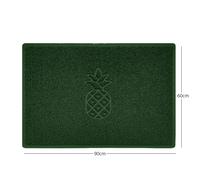 Nicoman Embossed Pineapple Grey Spaghetti Door Mat - Green - 90cm x 60cm - Yes (Suitable for Indoors)