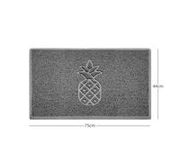 Nicoman Embossed Pineapple Grey Spaghetti Door Mat - Grey - 75cm x 44cm - No (Suitable for Outdoors)