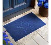 Embossed PVC Spaghetti Embossed Star Door Mat Nicoman Blue 40cm x 60cm