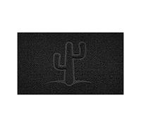 Nicoman Embossed Spaghetti Door Mat Dirt-Trapper Jet-Washable Doormat 70x43cm (Black, CACTUS Shape) - Use Indoor or Sheltered Outdoor