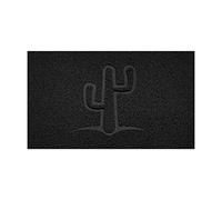 Nicoman Embossed Spaghetti Door Mat Dirt-Trapper Jet-Washable Doormat 70x43cm (Black, CACTUS Shape) - Use on Carpet ONLY