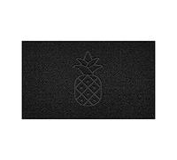 Nicoman Embossed Spaghetti Door Mat Dirt-Trapper Jet-Washable Doormat 70x43cm (Black, PINEAPPLE Shape) - Use Indoor or Sheltered Outdoor