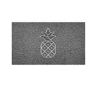 Nicoman Embossed Spaghetti Door Mat Dirt-Trapper Jet-Washable Doormat 70x43cm (Grey, PINEAPPLE Shape) - Use Indoor or Sheltered Outdoor