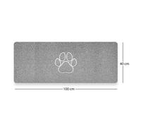 Nicoman Embossed Spaghetti Loofah Anti Slip Shower Mat - Paw - Rectangular 100x40cm