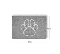 Nicoman Embossed Spaghetti Loofah Anti Slip Shower Mat - Paw - Rectangular 60x40cm