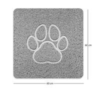 Nicoman Embossed Spaghetti Loofah Anti Slip Shower Mat - Paw - Square 60x60cm