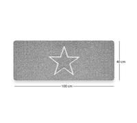 Nicoman Embossed Spaghetti Loofah Anti Slip Shower Mat - Star - Rectangular 100x40cm
