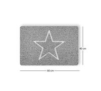 Nicoman Embossed Spaghetti Loofah Anti Slip Shower Mat - Star - Rectangular 60x40cm