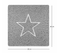 Nicoman Embossed Spaghetti Loofah Anti Slip Shower Mat - Star - Square 60x60cm