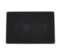 Nicoman Embossed Spaghetti Love Home Door Mat - Black - 75cm x 44cm