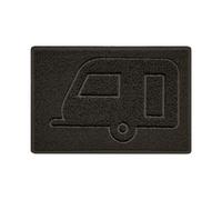 Nicoman Embossed Spaghetti Outdoor Doormat - Brown - 60cm x 40cm - Caravan