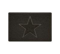 Nicoman Star Shape Embossed Entrance Door Mat Non Slip Dirt Trapper PVC Spaghetti Mat with Rubber Base, Jet Washable Quick Drying Doormat Drainage Outdoor Use Only - (Small, Brown, 60 x 40cm)