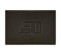 Nicoman Embossed Spaghetti Outdoor Doormat - Brown - 90cm x 60cm - Caravan